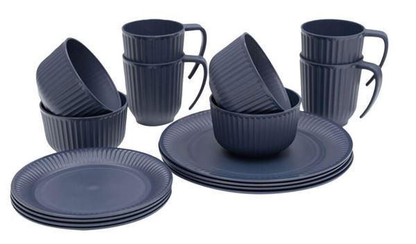 Picture of DELISH 4 PERSON DINNER SET NAVY NIGHT
